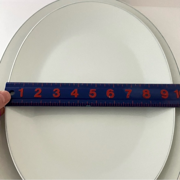 Set of 2 Rosenthal porcelain oval platters with a light blue trim. - Picture 5 of 8